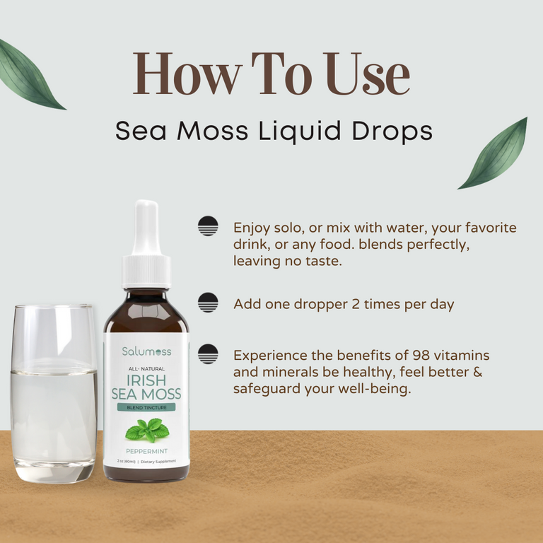 Sea moss liquid drop use